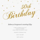 50th Golden flakes - Birthday Invitation